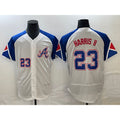 Atlanta Braves #23 Michael Harris II Number White Jereymy 2023 City Connect Flex Base Stitched Jersey 2