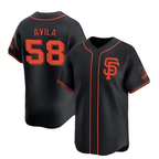 San Francisco Giants #58 Nick Avila Black Jereymy 2024 Black AlternateLimited Stitched Jersey