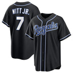 Kansas City Royals #7 Bobby Witt Jr. Black Jereymy Out Stitched Jersey