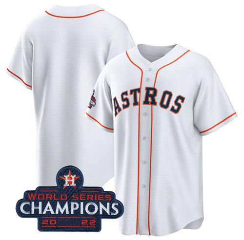 Houston Astros Blank White Jereymy 2022 World Series Champions Home Stitched Jersey