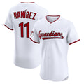 Cleveland Guardians #11 Jos¨¦ Ram¨ªrez White Jereymy Home Elite Jersey