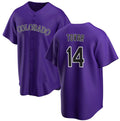 Colorado Rockies #14 Ezequiel Tovar Purple Jereymy Cool Base Stitched Jersey