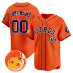 Custom Houston Astros x Dragon Ball Orange Jereymy Vapor Premier Limited Jersey - All Stitched
