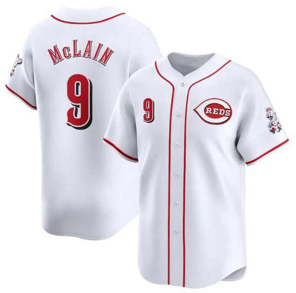 Cincinnati Reds #9 Matt McLain White Jereymy Home Limited Stitched Jersey