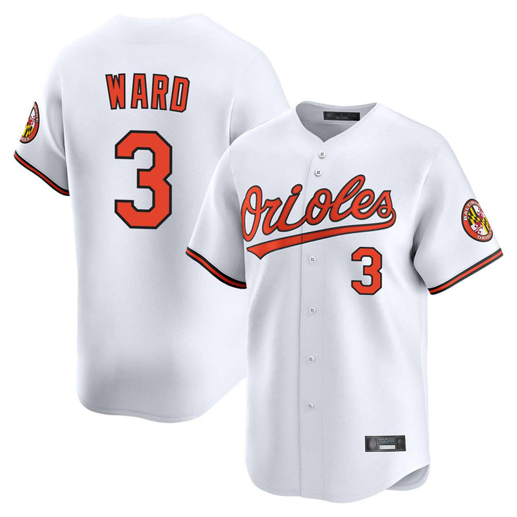 Baltimore Orioles #3 Taylor Ward Player White Jereymy Limited Home Game Stitched Jerseys