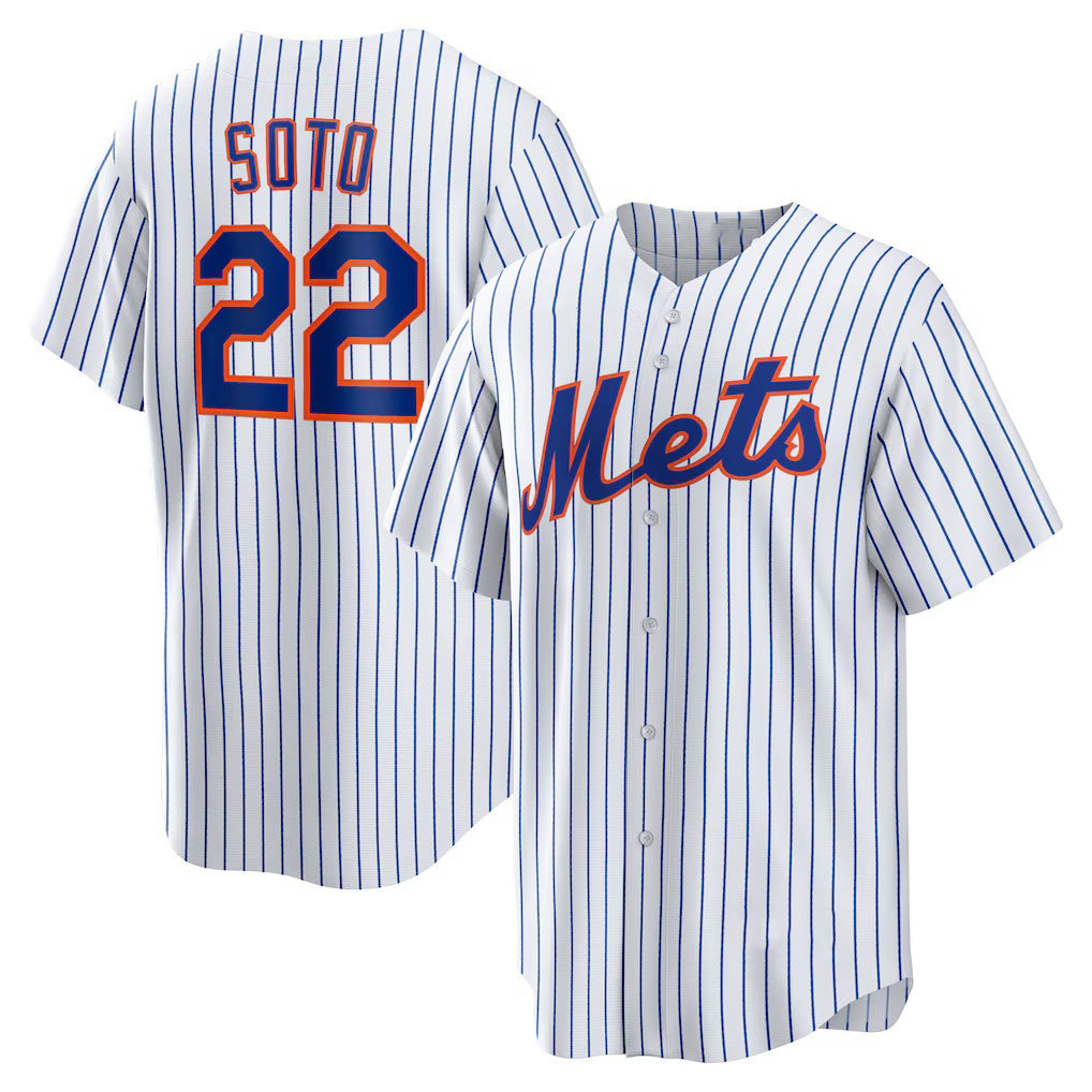 New York Mets #22 Juan Soto White Jereymy Home Replica Player Jersey