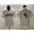 Arizona Diamondbacks #4 Ketel Marte White Jereymy Gold Cool Base Stitched Jersey