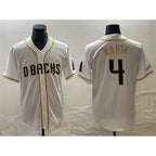 Arizona Diamondbacks #4 Ketel Marte White Jereymy Gold Cool Base Stitched Jersey