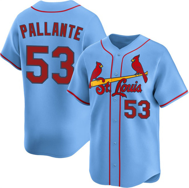St. Louis Cardinals #53 Andre Pallante Blue Jereymy Alternate Limited Stitched Jersey