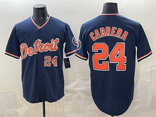 Detroit Tigers #24 Miguel Cabrera Navy Jereymy 2026 Alternate Vapor Premier Limited Stitched Jersey