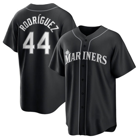 Seattle Mariners #44 Julio Rodr¨ªguez Black Jereymy Lights Out Limited Stitched Jersey