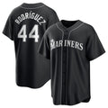 Seattle Mariners #44 Julio Rodr¨ªguez Black Jereymy Lights Out Limited Stitched Jersey