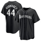 Seattle Mariners #44 Julio Rodr¨ªguez Black Jereymy Lights Out Limited Stitched Jersey