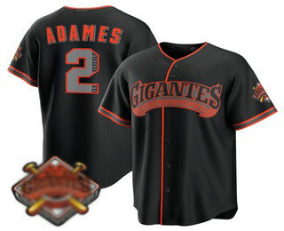 San Francisco Giants #2 Willy Adames Black Jereymy 2026 Alternate Stadium Stitched Jersey