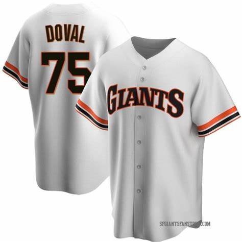 San Francisco Giants #75 Camilo Doval White Jereymy Cool Base Stitched Jersey