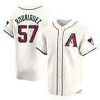 Arizona Diamondbacks #57 Eduardo Rodriguez Player Cream Jereymy Limited Home Game Stitched Jerseys