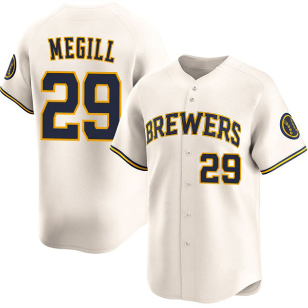 Milwaukee Brewers #29 Trevor Megill Cream Jereymy 2025 Limited Stitched Jersey