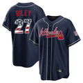 Atlanta Braves #27 Austin Riley Player Navy Jereymy USA 250 Fourth Of July Limited Home Game Stitched Jerseys