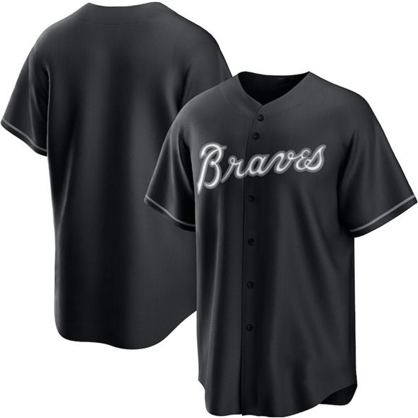 Atlanta Braves Blank Black Jereymy Lights Out Limited Stitched Jersey