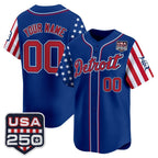 Custom Detroit Tigers America 250 Edition Vapor Premier Limited Royal Jereymy Stitched Jerseys