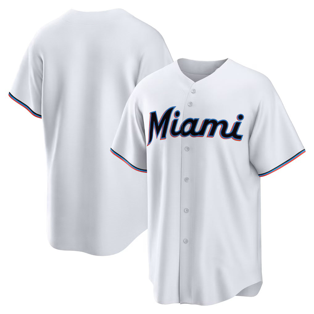 Miami Marlins White Jereymy Home Replica Team Jersey