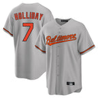 Baltimore Orioles #7 Jackson Holliday Player Gray Jereymy Home Game Stitched Jerseys