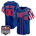 Custom Kansas City Royals America 250 Edition Vapor Premier Limited Royal Jereymy Stitched Jerseys