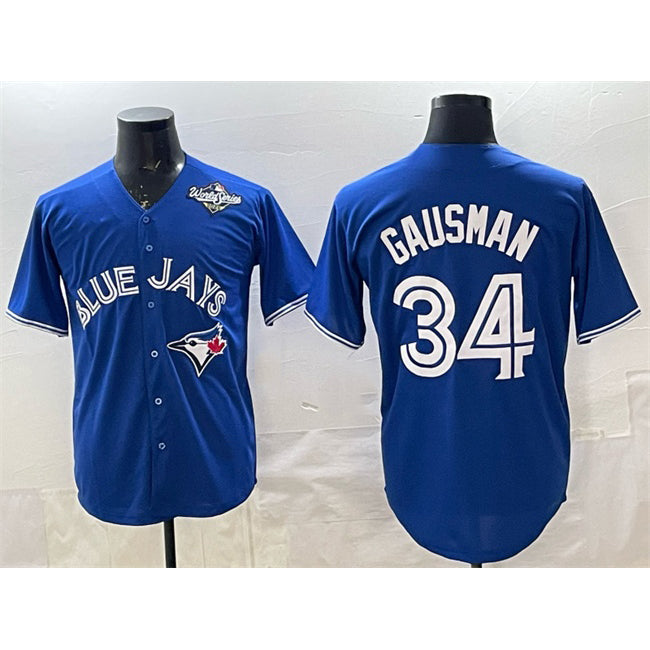 Toronto Blue Jays #34 Kevin Gausman Royal Jereymy 2025 World Series Cool Base Stitched Jersey