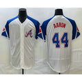 Atlanta Braves #44 Hank Aaron White Jereymy 2023 City Connect Flex Base Stitched Jersey