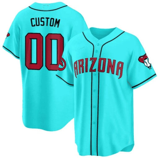 Custom Arizona Diamondbacks 2024 Cool Base Jersey V2 ¨C Teal 2 Jereymy