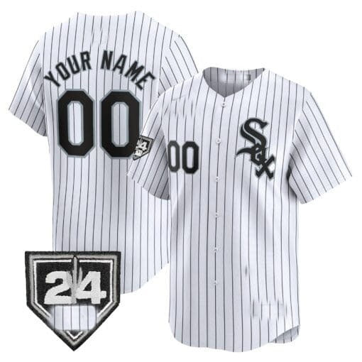 Custom Chicago White Sox 2024 Spring Training Patch Vapor Premier Limited Jersey ¨C White Jereymy