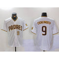 San Diego Padres #9 Jake Cronenworth White Jereymy Team Logo Stitched Cool Base Jerseys