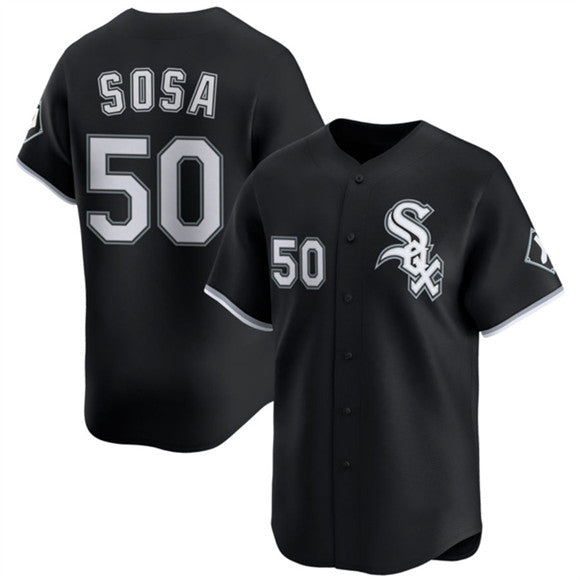 Chicago White Sox #50 Lenyn Sosa Black Jereymy 2025 Alternate Limited Stitched Jersey