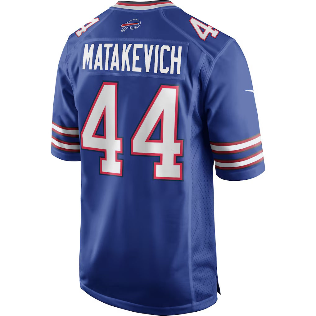 B.Bills #44 Tyler Matakevich Royal Jereymy Game Player Jersey