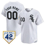 Custom Chicago White Sox 2024 Jackie Robinson Patch Vapor Premier Limited Jersey ¨C White Jereymy