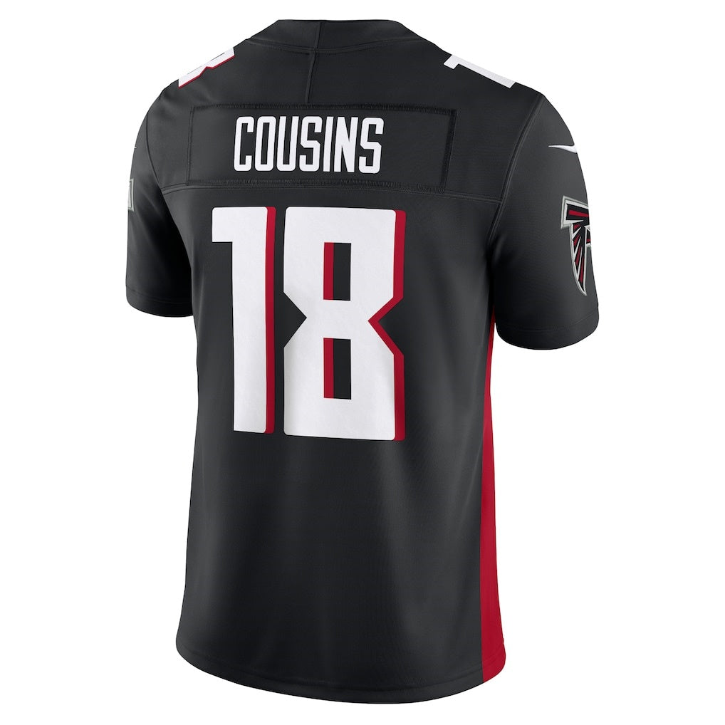 A.Falcons #18 Kirk Cousins Black Jereymy Vapor F.U.S.E. Limited Jersey