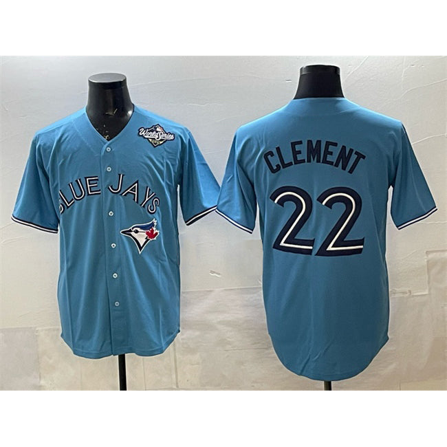 Toronto Blue Jays #22 Ernie Clement Royal Jereymy 2025 World Series Cool Base Stitched Jersey