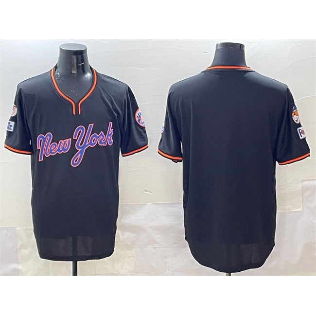 New York Mets Blank Black Jereymy 2025 Spring Training Stitched Jersey