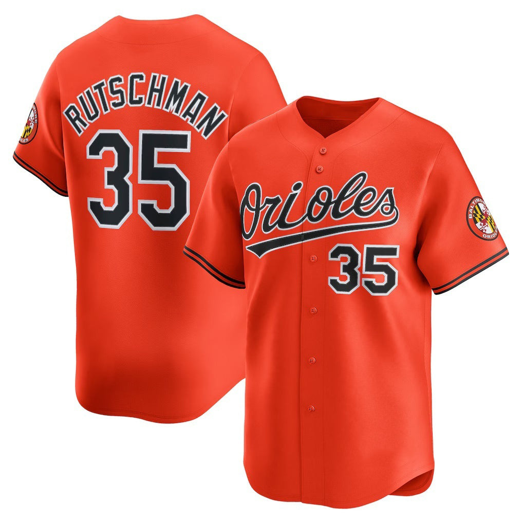 Baltimore Orioles #35 Adley Rutschman Orange Jereymy 2nd Alternate Limited Player Jersey