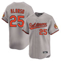 Baltimore Orioles #25 Pete Alonso Player Gray Jereymy Limited Home Game Stitched Jerseys