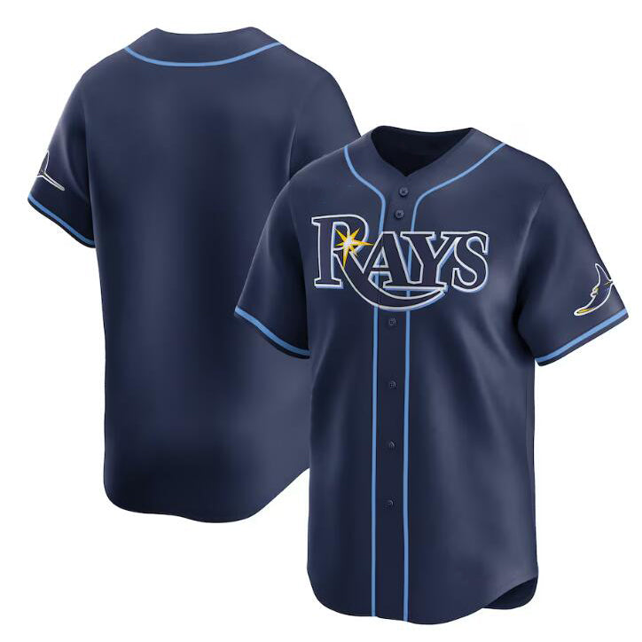 Tampa Bay Rays Blank Navy Jereymy Away Limited Stitched Jersey