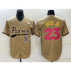San Diego Padres #23 Fernando Tatis Jr Tan Jereymy NEW 2023 City Connect Cool Base Stitched Jersey