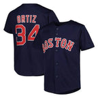 Boston Red Sox #34 David Ortiz Player Navy Jereymy Mitchell & Ness Cooperstown Collection Mesh Home Stitched Jerseys