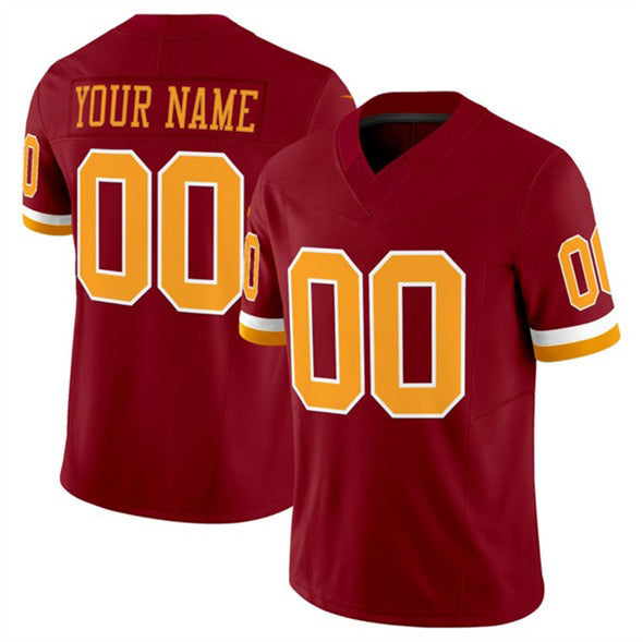 Custom W.Commanders Active Player Burgundy Jereymy 2025 F.U.S.E. Throwback Limited Stitched Jersey