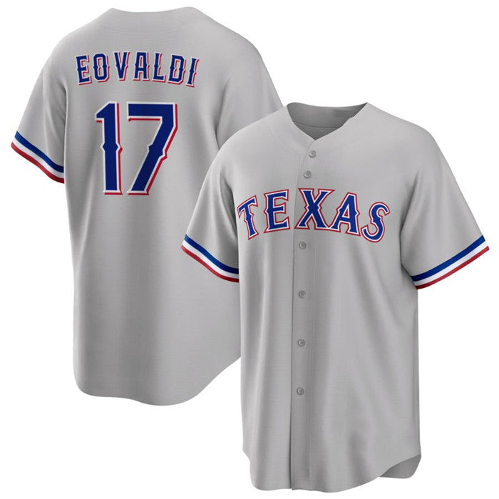 Texas Rangers #17 Nathan Eovaldi Gray Jereymy Cool Base Stitched Jersey