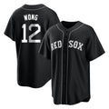 Boston Red Sox #12 Connor Wong Player Black Jereymy Home Game Stitched Jerseys