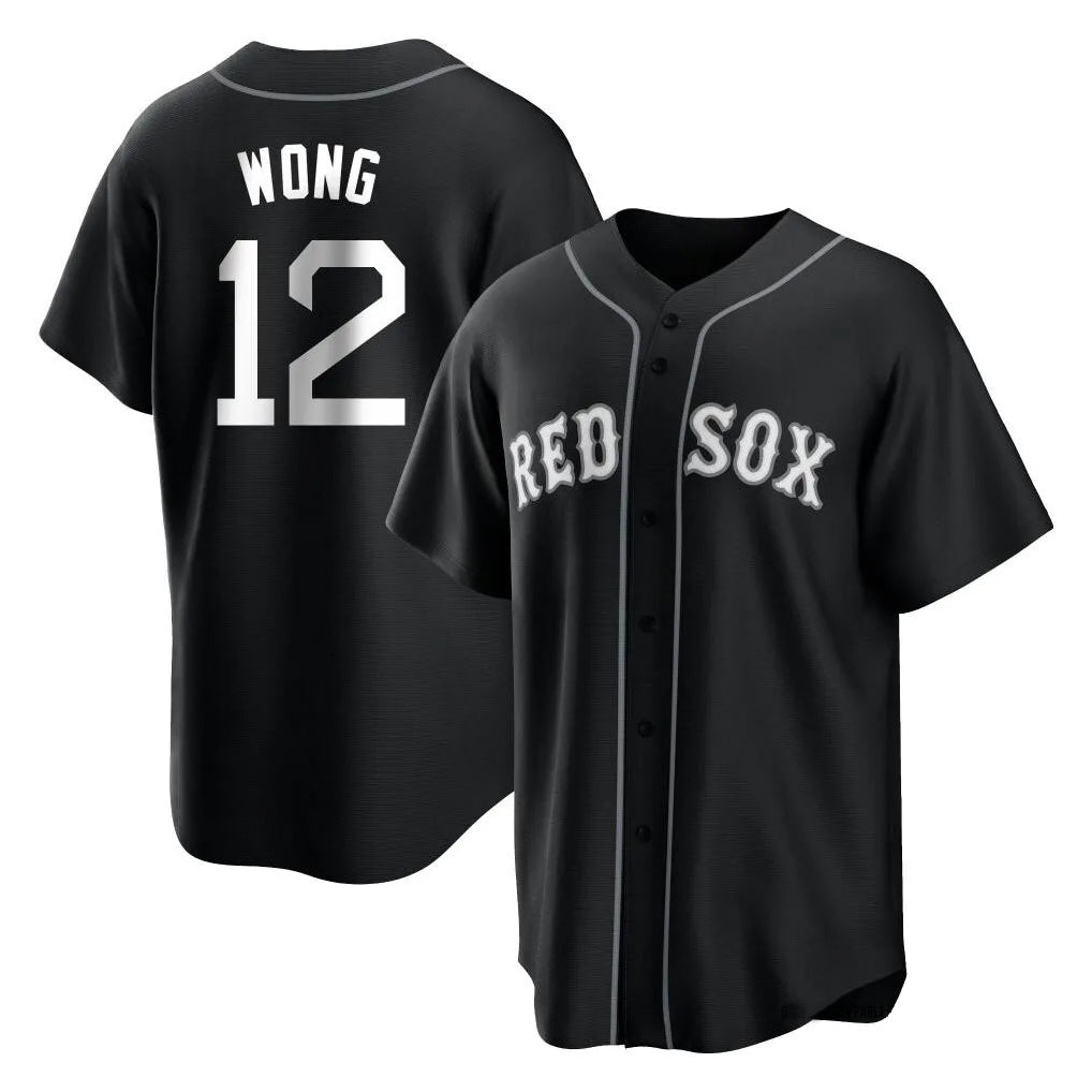 Boston Red Sox #12 Connor Wong Player Black Jereymy Home Game Stitched Jerseys