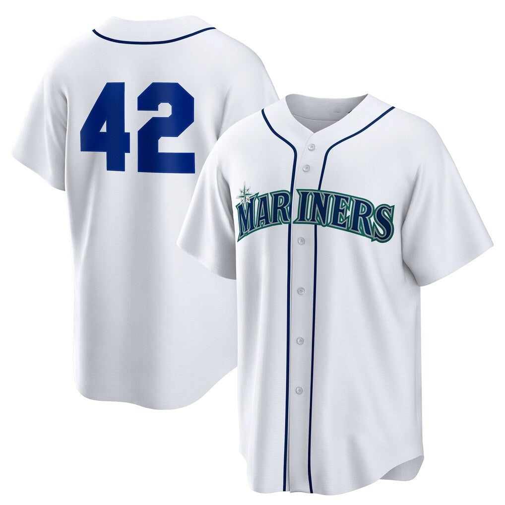 Seattle Mariners #42 Jackie Robinson White Jereymy Home 2025 Day Replica Jersey