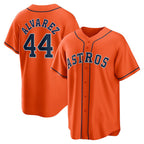 Houston Astros #44 Yordan ¨¢lvarez Orange Jereymy Alternate Replica Player Jersey