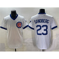 Chicago Cubs #23 Ryne Sandberg White Jereymy Throwback Stitched Jersey